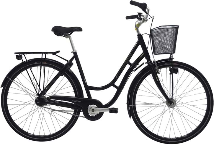 Cykel Uppsala modell Vinter shopping classic 3 i svart färg