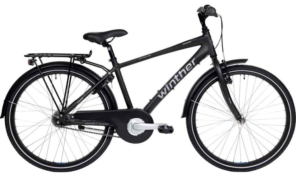 Cyklar hos Leffes av märket Winther i färgen svart